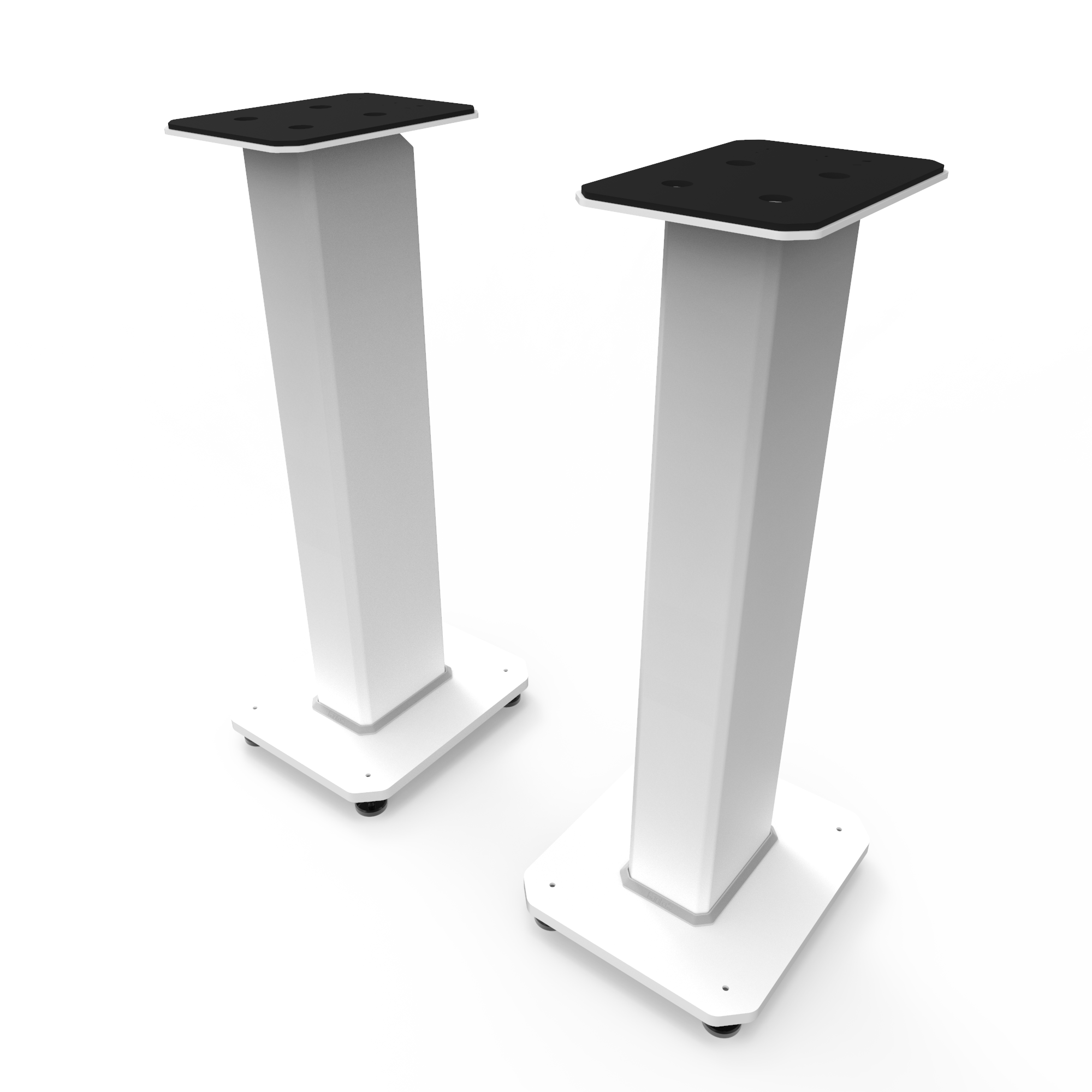 Kanto SX26W 26" Tall Fillable Speaker Stands with Isolation Feet - Pair, White V398-KO-SX26W