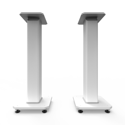 Kanto SX26W 26" Tall Fillable Speaker Stands with Isolation Feet - Pair, White V398-KO-SX26W
