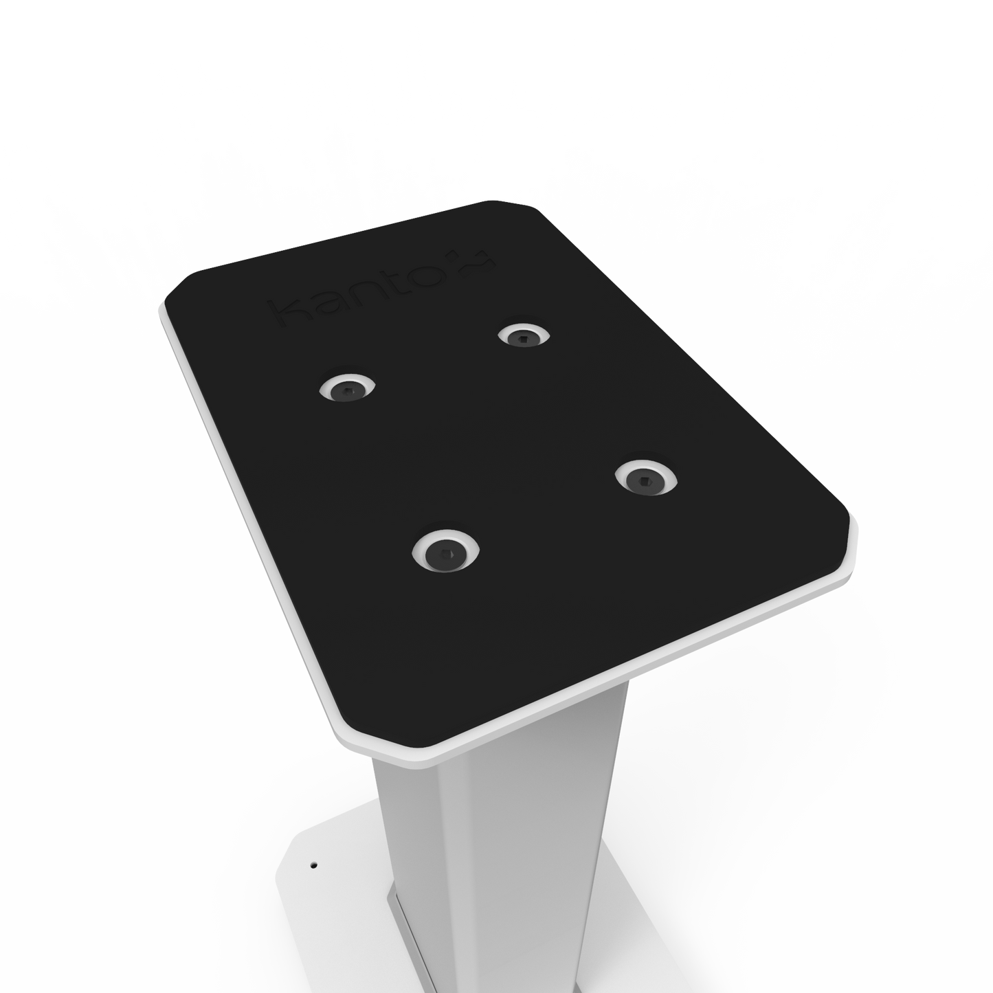 Kanto SX26W 26" Tall Fillable Speaker Stands with Isolation Feet - Pair, White V398-KO-SX26W