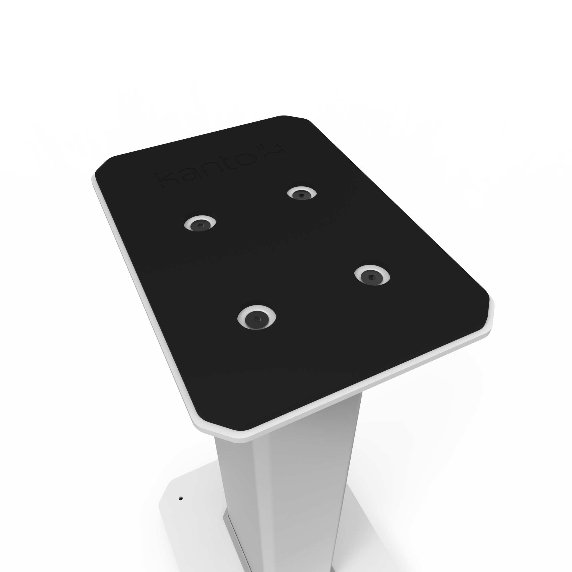 Kanto SX26W 26" Tall Fillable Speaker Stands with Isolation Feet - Pair, White V398-KO-SX26W