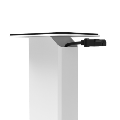Kanto SX26W 26" Tall Fillable Speaker Stands with Isolation Feet - Pair, White V398-KO-SX26W