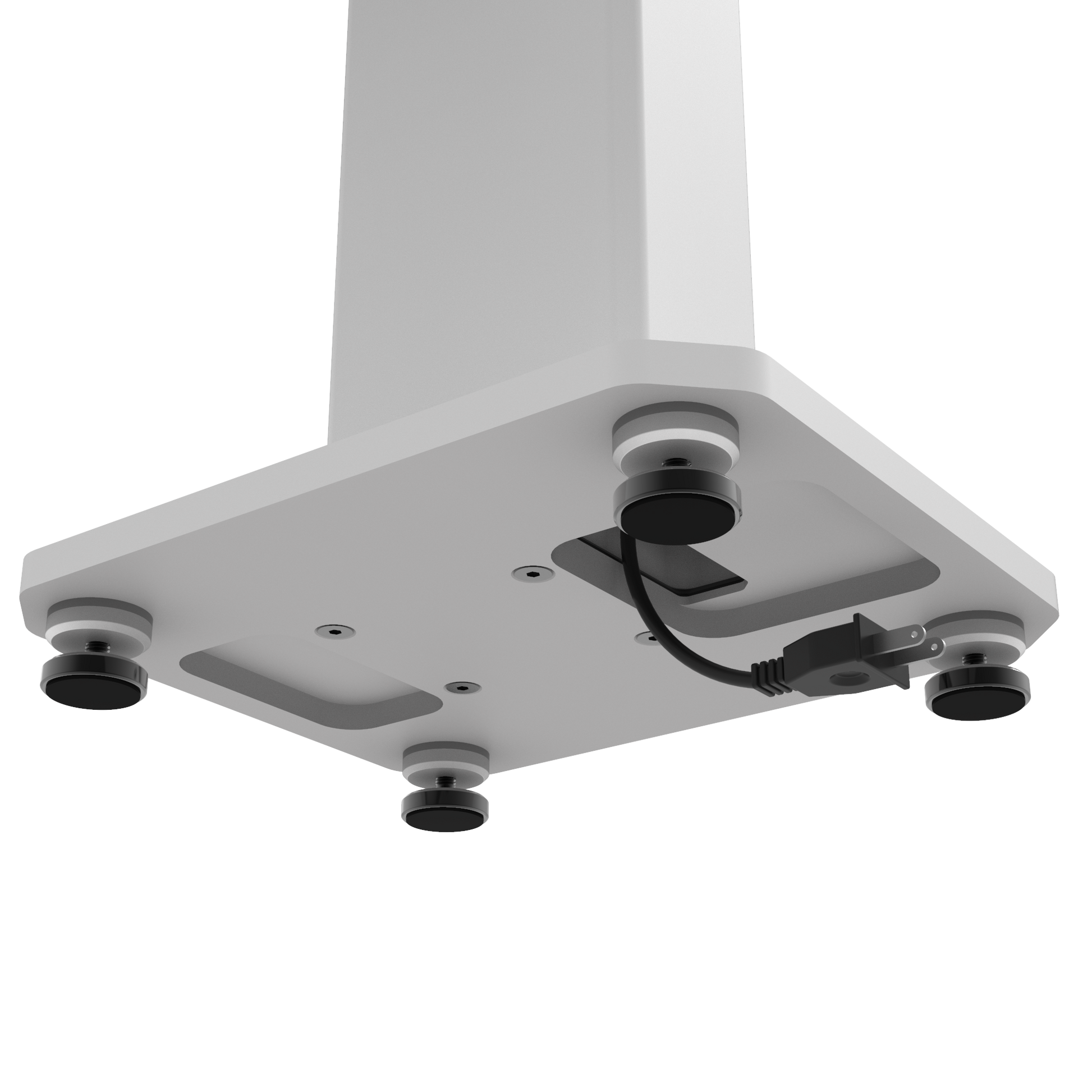 Kanto SX26W 26" Tall Fillable Speaker Stands with Isolation Feet - Pair, White V398-KO-SX26W