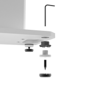 Kanto SX26W 26" Tall Fillable Speaker Stands with Isolation Feet - Pair, White V398-KO-SX26W