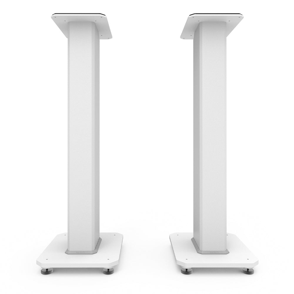 Kanto SX30W 30" Tall Fillable Speaker Stands with Isolation Feet - Pair, White V398-KO-SX30W