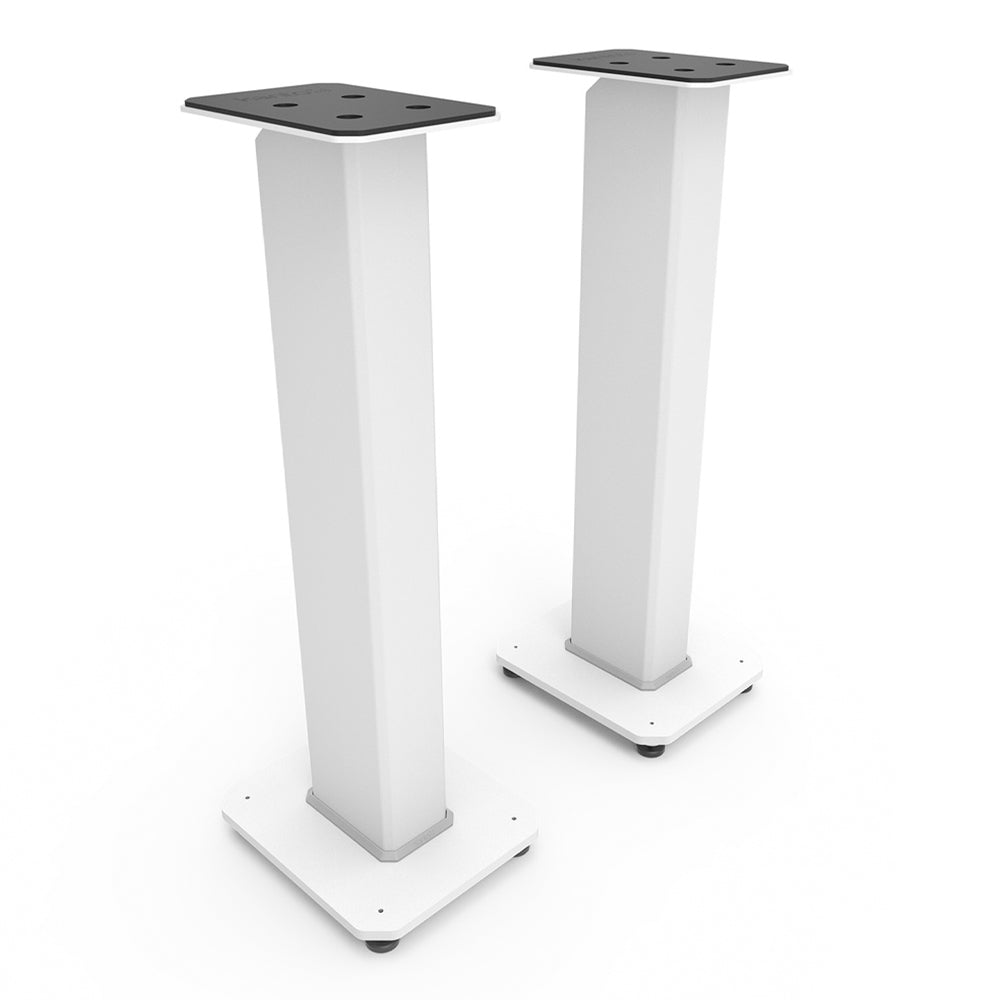 Kanto SX30W 30" Tall Fillable Speaker Stands with Isolation Feet - Pair, White V398-KO-SX30W