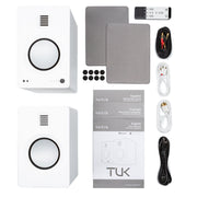 Kanto TUK 260W Powered Bookshelf Speakers with Headphone Out, USB Input, Dedicated Phono Pre-amp, Bluetooth - V398-KO-TUKMW-I