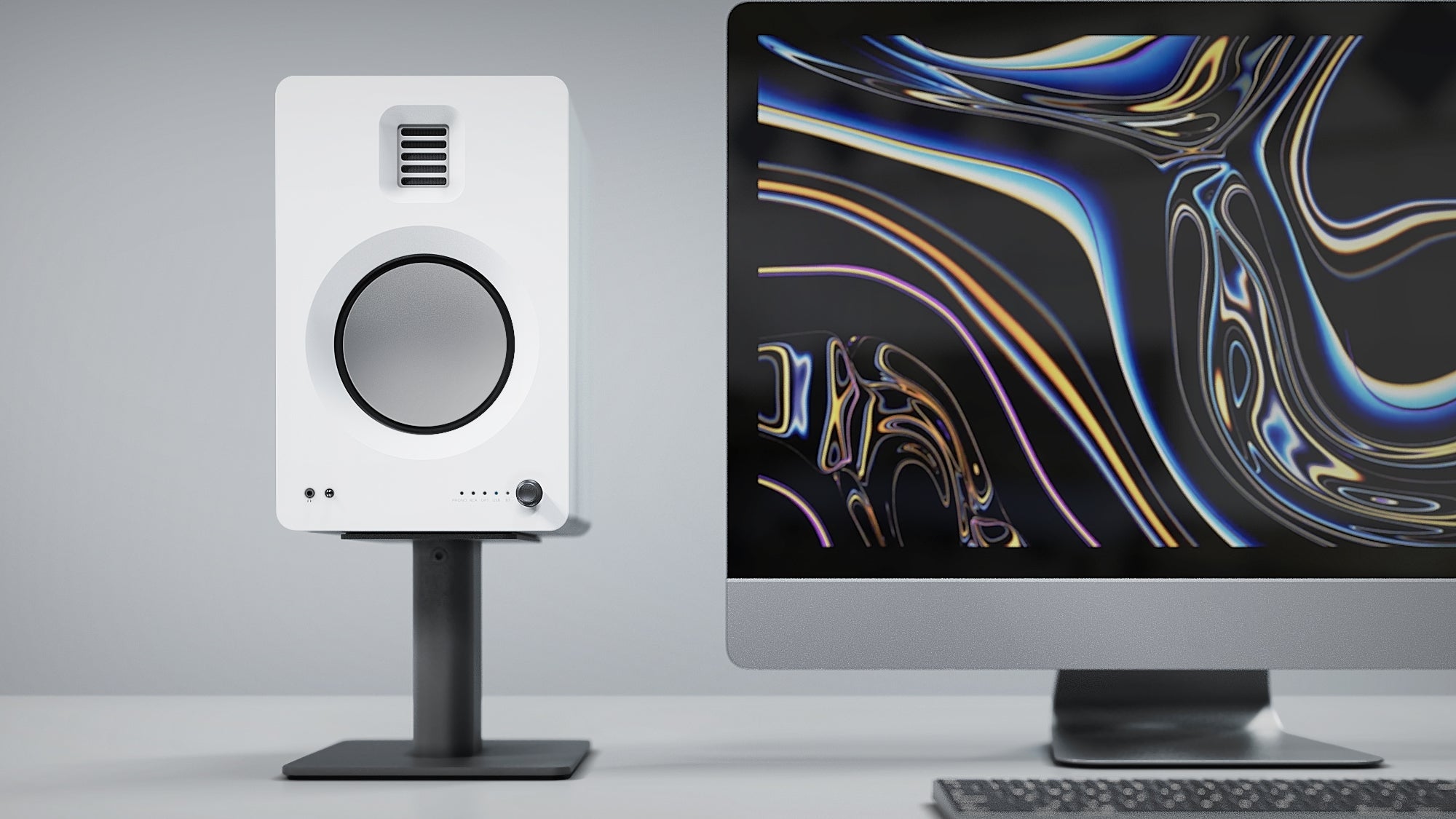 Kanto TUK 260W Powered Bookshelf Speakers with Headphone Out, USB Input, Dedicated Phono Pre-amp, Bluetooth - V398-KO-TUKMW-I