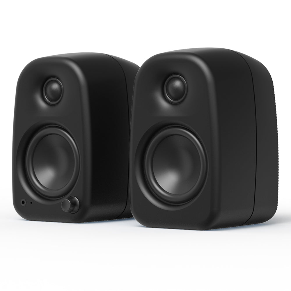 Kanto UKI 100W Desktop Speakers with Bluetooth, USB-C, Headphone out, Onyx (Matte Black), Pair V398-KO-UKIDMBO-I