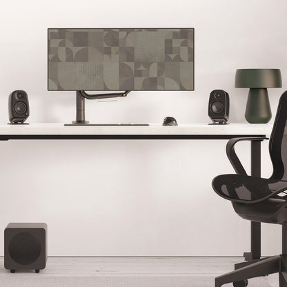 Kanto UKI 100W Desktop Speakers with Bluetooth, USB-C, Headphone out, Onyx (Matte Black), Pair V398-KO-UKIDMBO-I
