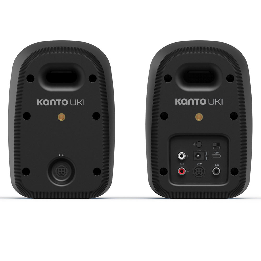 Kanto UKI 100W Desktop Speakers with Bluetooth, USB-C, Headphone out, Onyx (Matte Black), Pair V398-KO-UKIDMBO-I