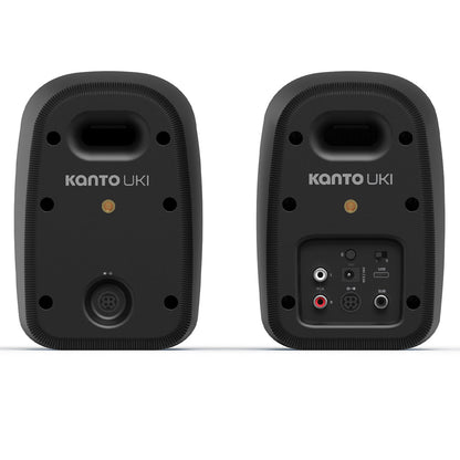 Kanto UKI 100W Desktop Speakers with Bluetooth, USB-C, Headphone out, Onyx (Matte Black), Pair V398-KO-UKIDMBO-I