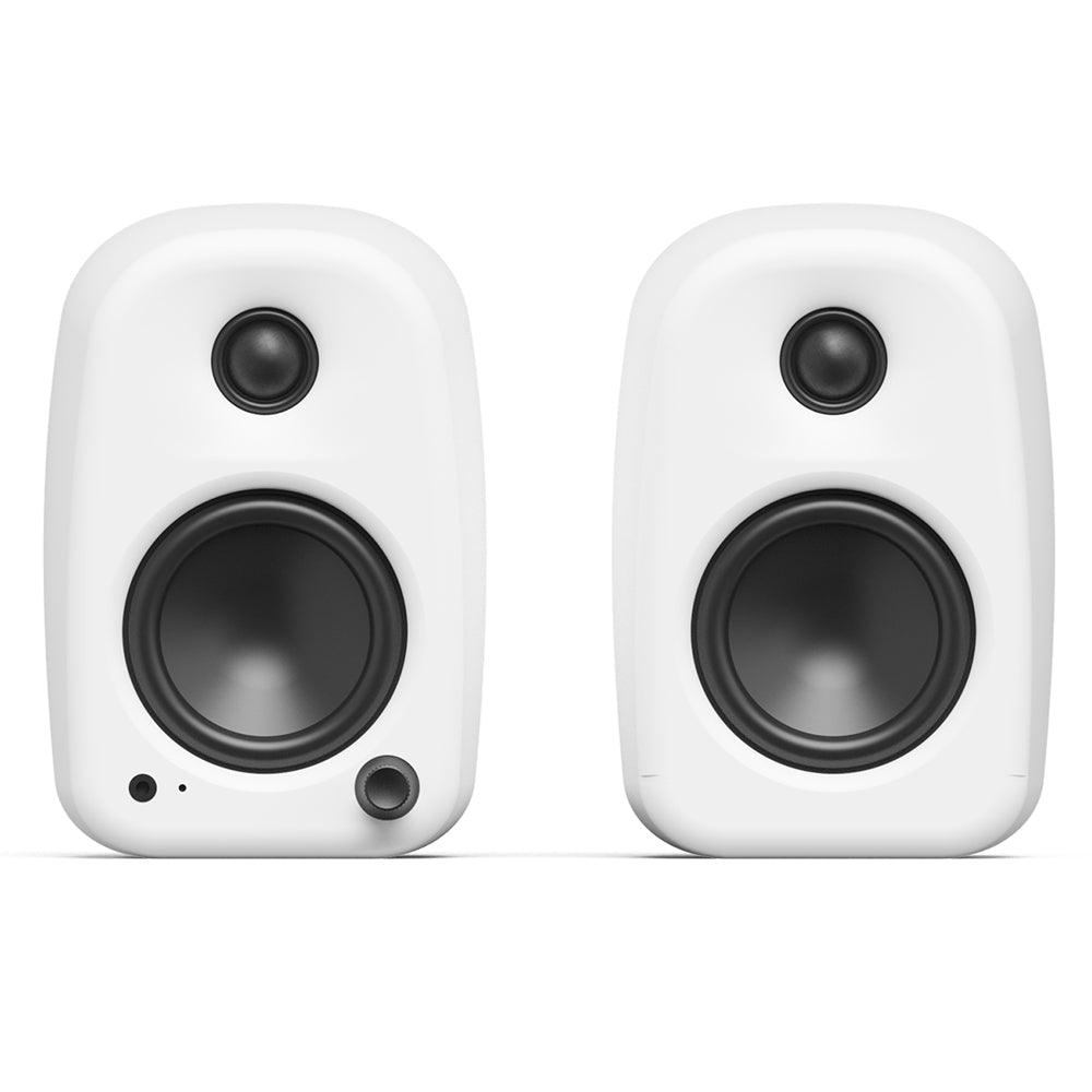 Kanto UKI 100W Desktop Speakers with Bluetooth, USB-C, Headphone out, Chalk (Matte White), Pair V398-KO-UKIDMWC-I