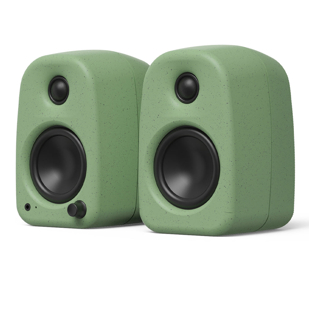 Kanto UKI 100W Desktop Speakers with Bluetooth, USB-C, Headphone out, Sage (Matte Green), Pair V398-KO-UKIDSBN-I