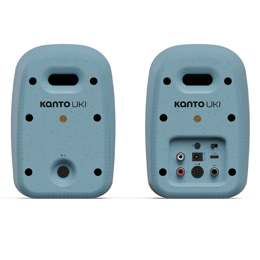 Kanto UKI 100W Desktop Speakers with Bluetooth, USB-C, Headphone out, Cornflower (Matte Blue), Pair V398-KO-UKIDSBU-I