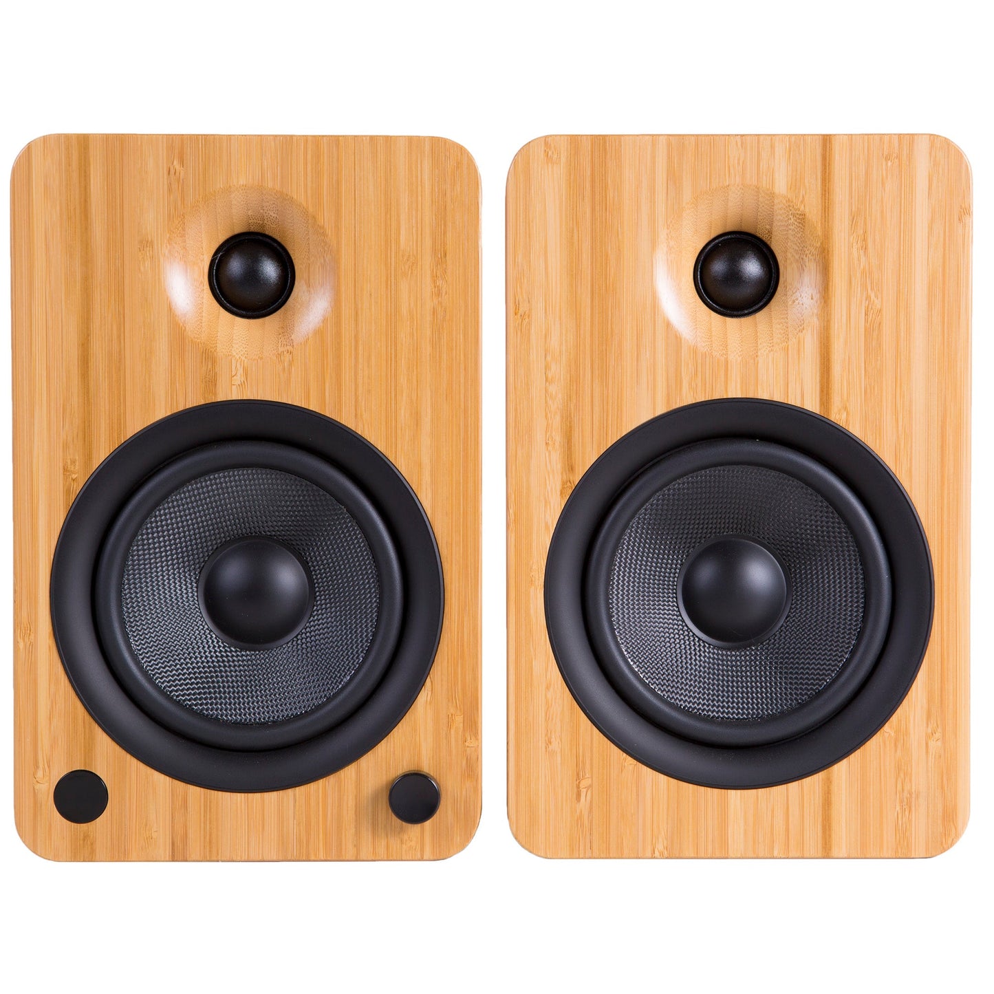 Kanto YU4 140W Powered Bookshelf Speakers with Bluetooth and Phono Preamp - Pair, Bamboo V398-KO-YU4BAMBOO-I
