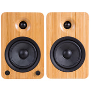 Kanto YU4 140W Powered Bookshelf Speakers with Bluetooth and Phono Preamp - Pair, Bamboo V398-KO-YU4BAMBOO-I