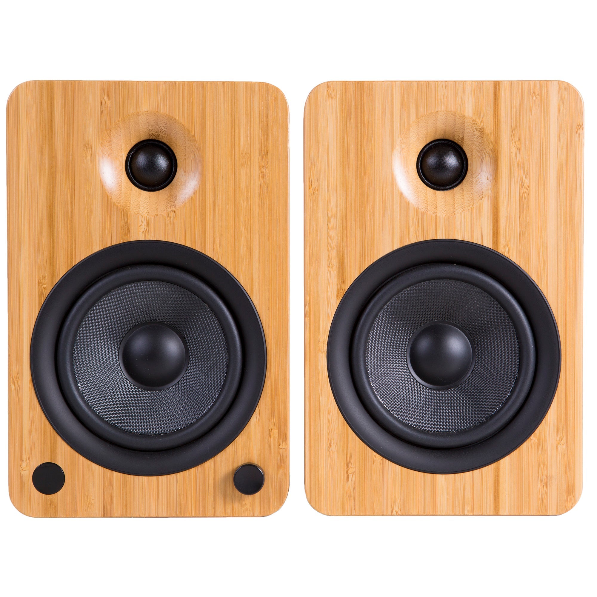 Kanto YU4 140W Powered Bookshelf Speakers with Bluetooth and Phono Preamp - Pair, Bamboo V398-KO-YU4BAMBOO-I