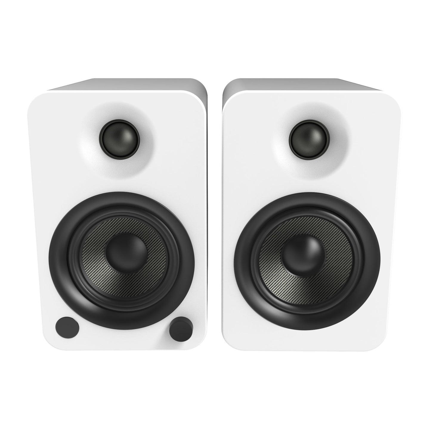 Kanto YU4 140W Powered Bookshelf Speakers with Bluetooth and Phono Preamp - Pair, Matte White V398-KO-YU4MW-I
