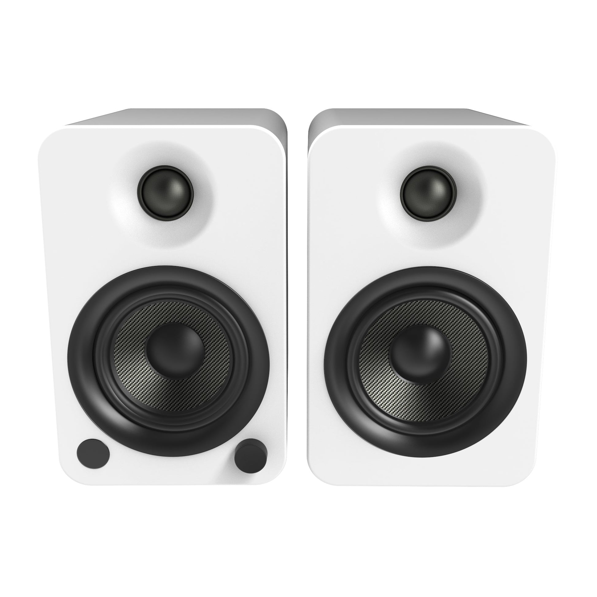 Kanto YU4 140W Powered Bookshelf Speakers with Bluetooth and Phono Preamp - Pair, Matte White V398-KO-YU4MW-I