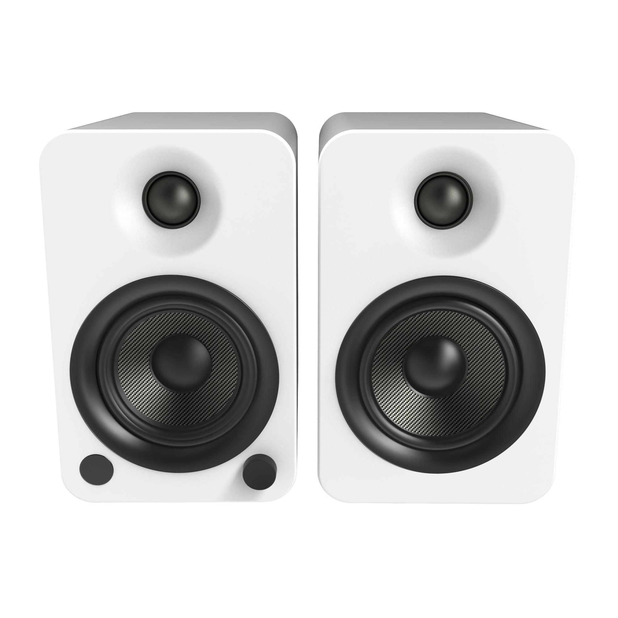 Kanto YU4 140W Powered Bookshelf Speakers with Bluetooth and Phono Preamp - Pair, Matte White V398-KO-YU4MW-I