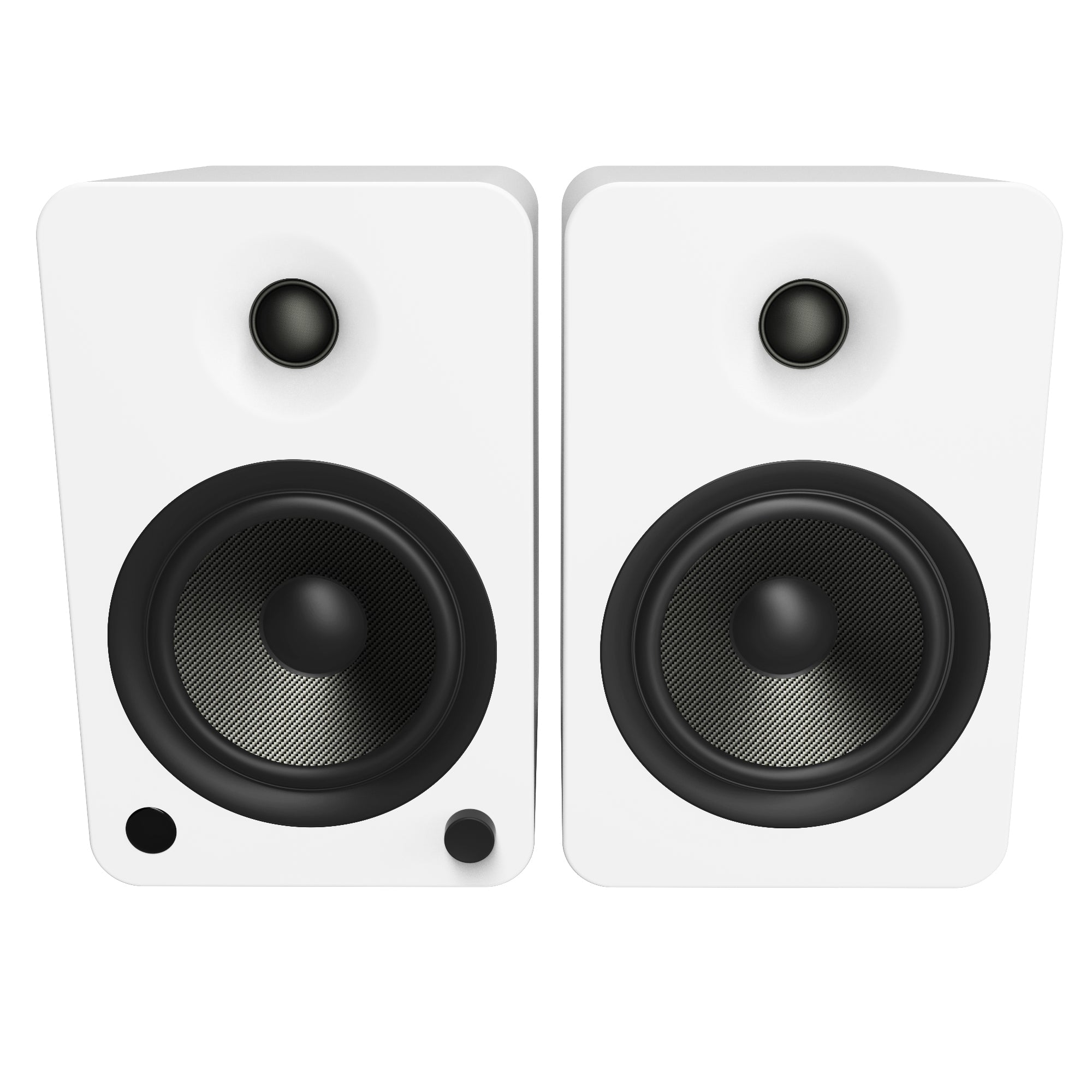 Kanto YU6 200W Powered Bookshelf Speakers with Bluetooth and Phono Preamp - Pair, Matte White V398-KO-YU6MW-I