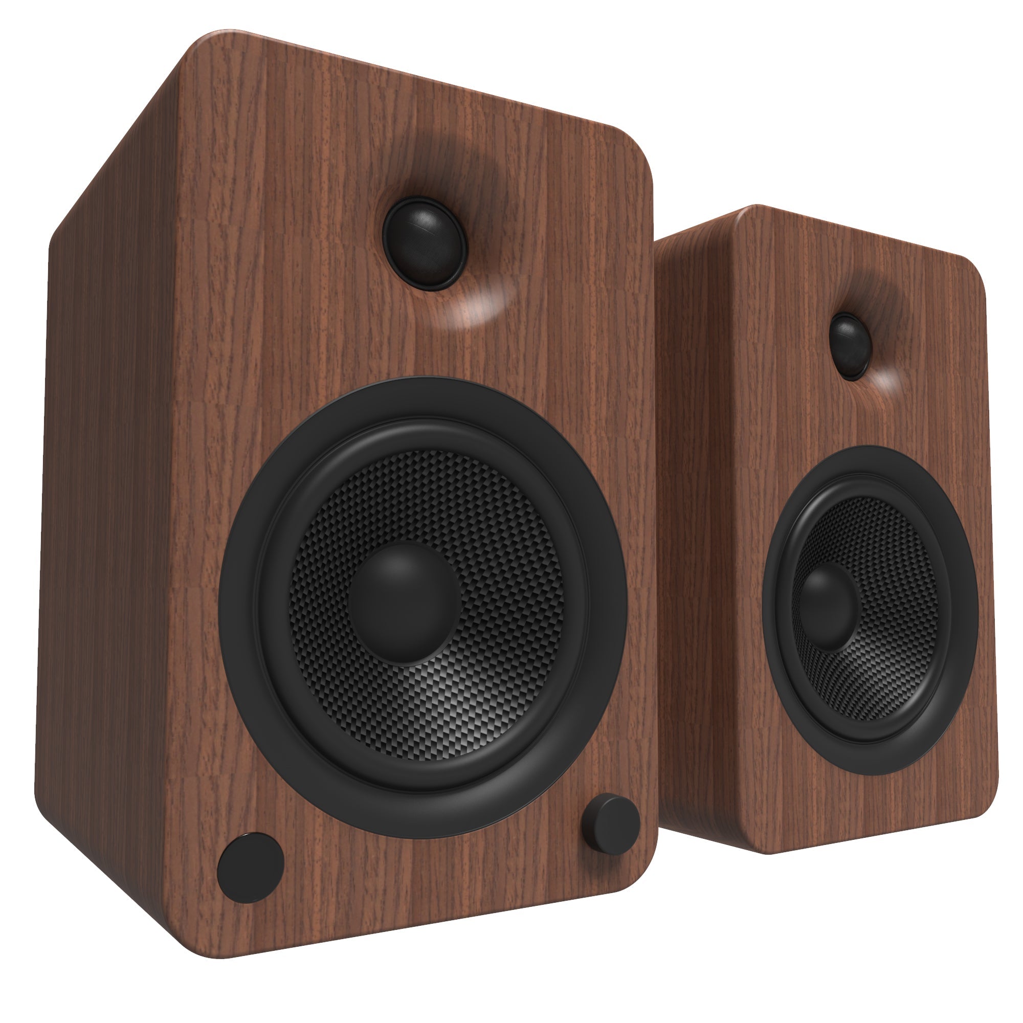 Kanto YU6 200W Powered Bookshelf Speakers with Bluetooth and Phono Preamp - Pair, Walnut V398-KO-YU6WALNUT-I