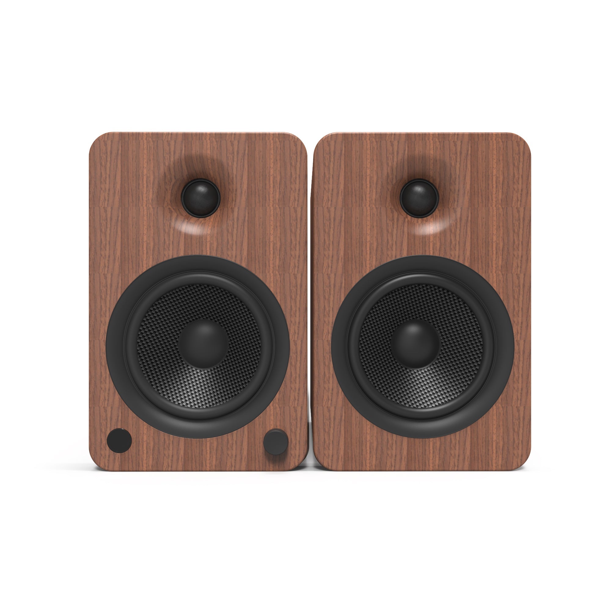 Kanto YU6 200W Powered Bookshelf Speakers with Bluetooth and Phono Preamp - Pair, Walnut V398-KO-YU6WALNUT-I