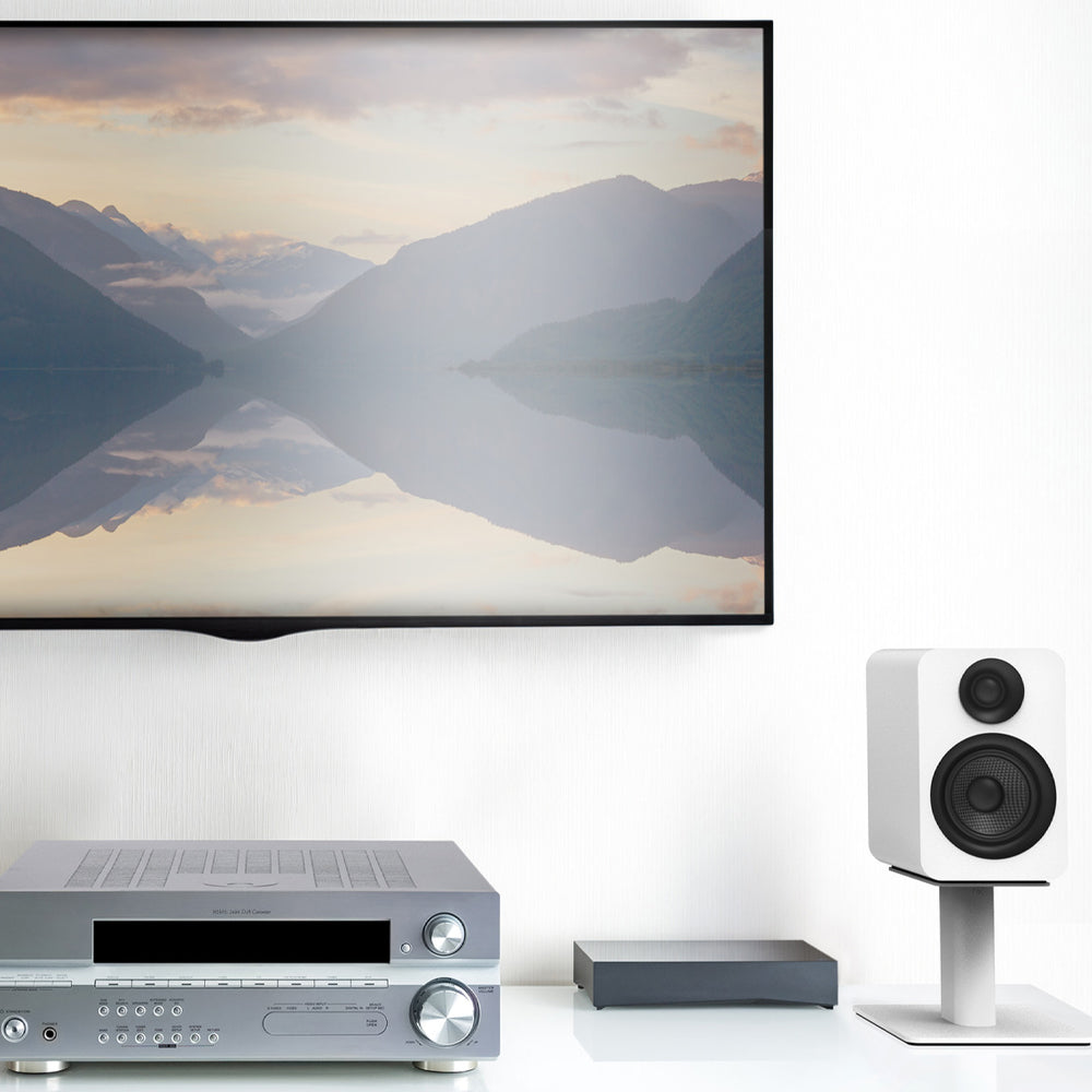 Kanto YU Passive 4" Speakers with 1" Silk Dome Tweeter and 4" Kevlar Woofer - White, Pair V398-KO-YUP4W