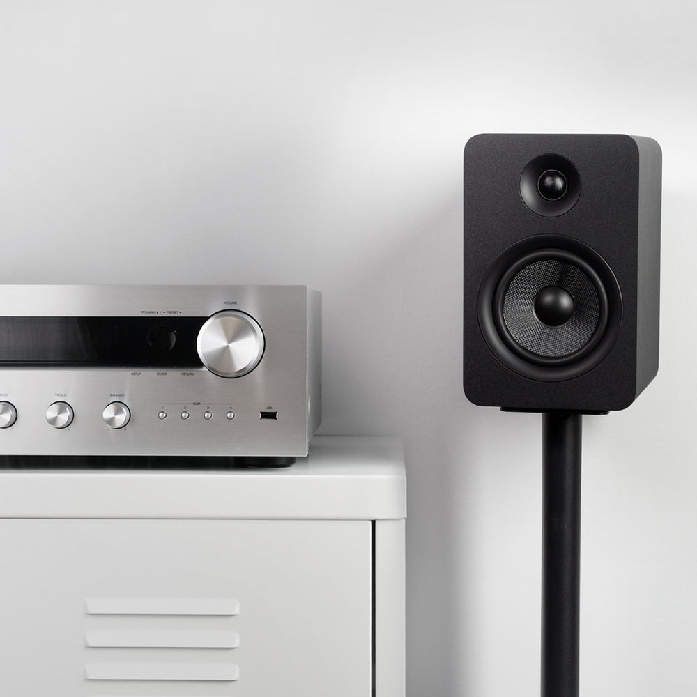 Kanto YU Passive 5.25" Speakers with 1" Silk Dome Tweeter and 5.25" Kevlar Woofer - Black, Pair V398-KO-YUP6