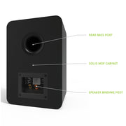 Kanto YU Passive 5.25" Speakers with 1" Silk Dome Tweeter and 5.25" Kevlar Woofer - Black, Pair V398-KO-YUP6