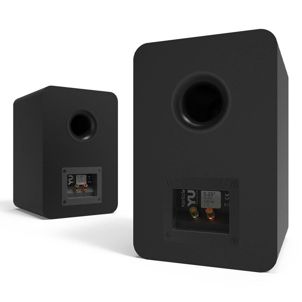 Kanto YU Passive 5.25" Speakers with 1" Silk Dome Tweeter and 5.25" Kevlar Woofer - Black, Pair V398-KO-YUP6