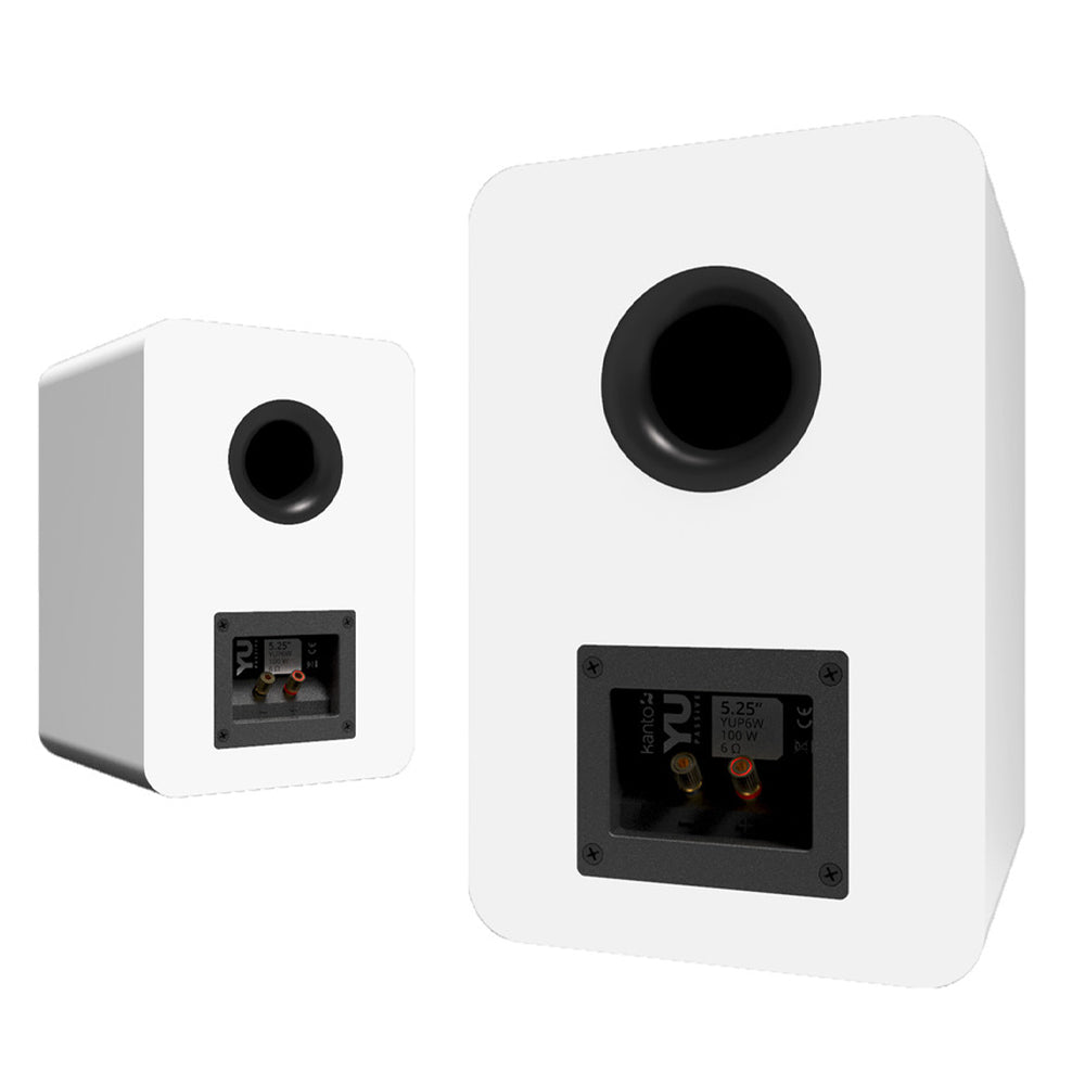 Kanto YU Passive 5.25" Speakers with 1" Silk Dome Tweeter and 5.25" Kevlar Woofer - White, Pair V398-KO-YUP6W