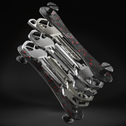 KeySmart Orginal - Compact Key Holder and Keychain Organiser (Up to 8 Keys) - Red Forged Carbon V398-KS019-RFC
