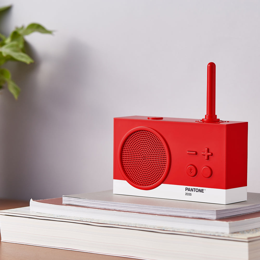 Lexon Thykho 3 Fm Radio & Bluetooth Speaker PANTONE -2035 Red V398-LD-LA119PT-R