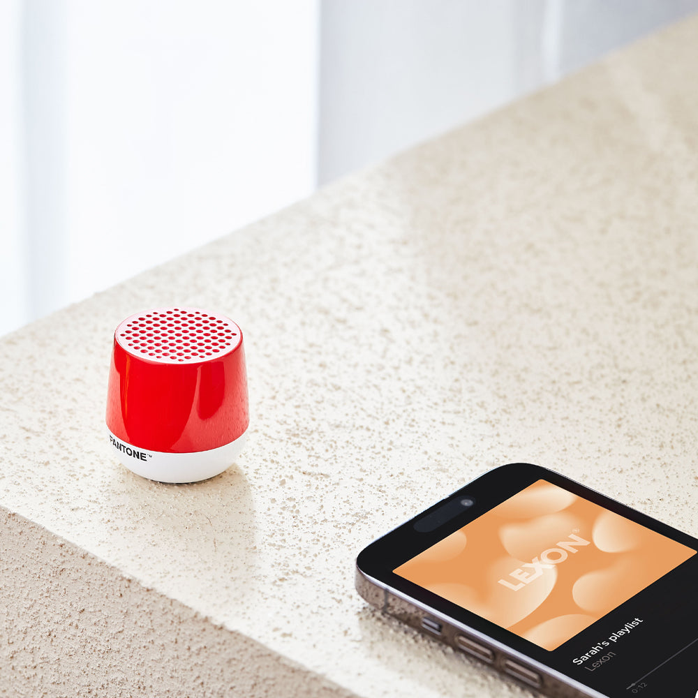 Lexon Mino+ Mini Bluetooth Speaker PANTONE - 2035 Red V398-LD-LA125PT-R