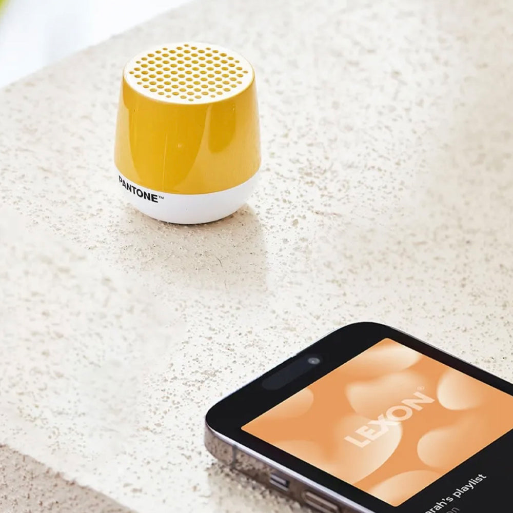 Lexon Mino+ Mini Bluetooth Speaker PANTONE - Yellow V398-LD-LA125PT-Y