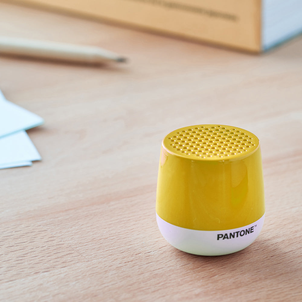 Lexon Mino+ Mini Bluetooth Speaker PANTONE - Yellow V398-LD-LA125PT-Y