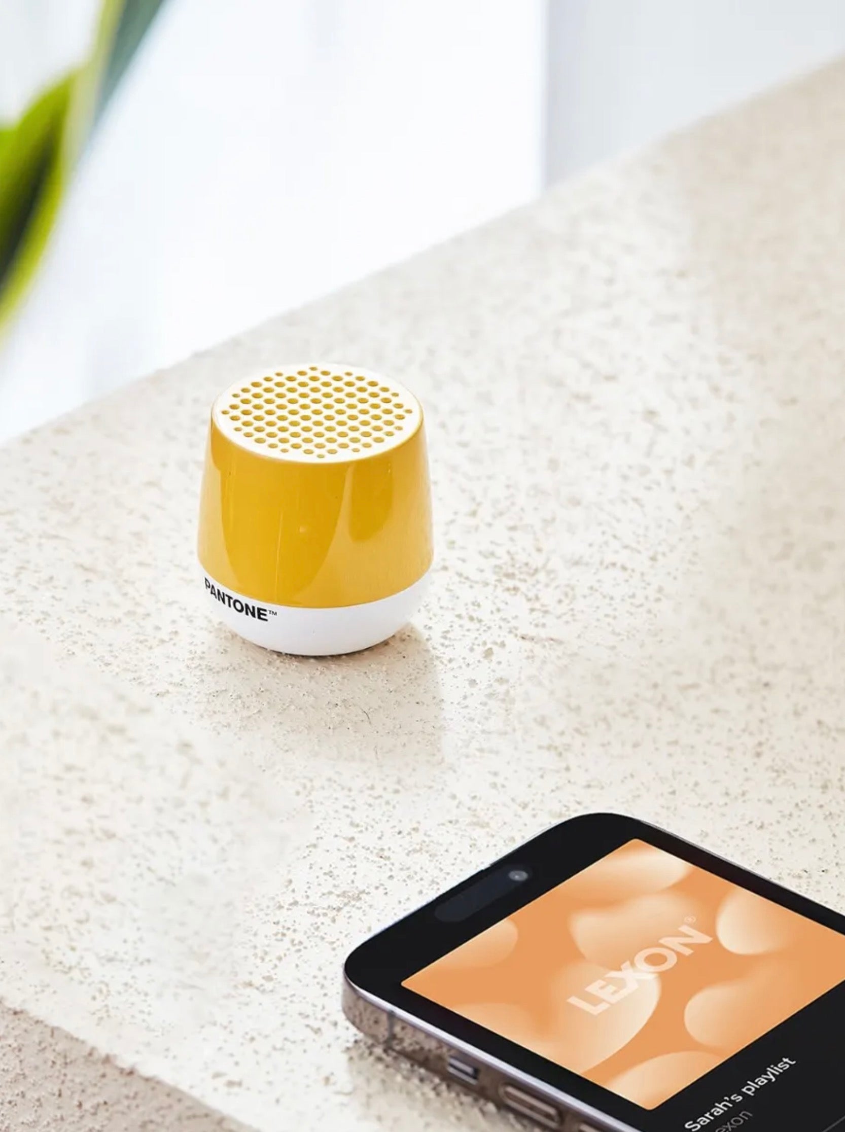 Lexon Mino+ Mini Bluetooth Speaker PANTONE - Yellow V398-LD-LA125PT-Y