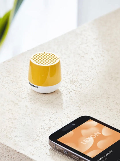 Lexon Mino+ Mini Bluetooth Speaker PANTONE - Yellow V398-LD-LA125PT-Y