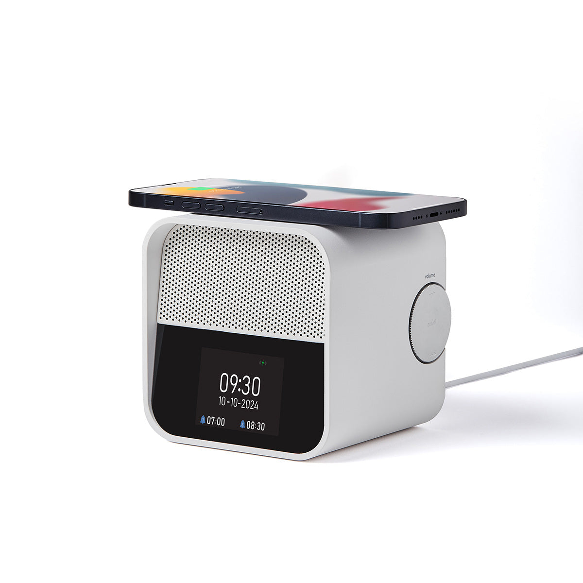 Lexon Oslo Dab & Fm Alarm Clock Radio / Bluetooth Speaker / Wireless Charger - White V398-LD-LA130W