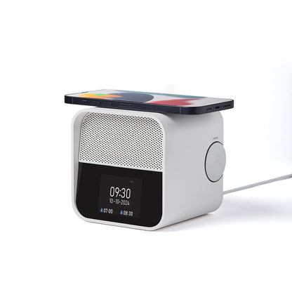 Lexon Oslo Dab & Fm Alarm Clock Radio / Bluetooth Speaker / Wireless Charger - White V398-LD-LA130W