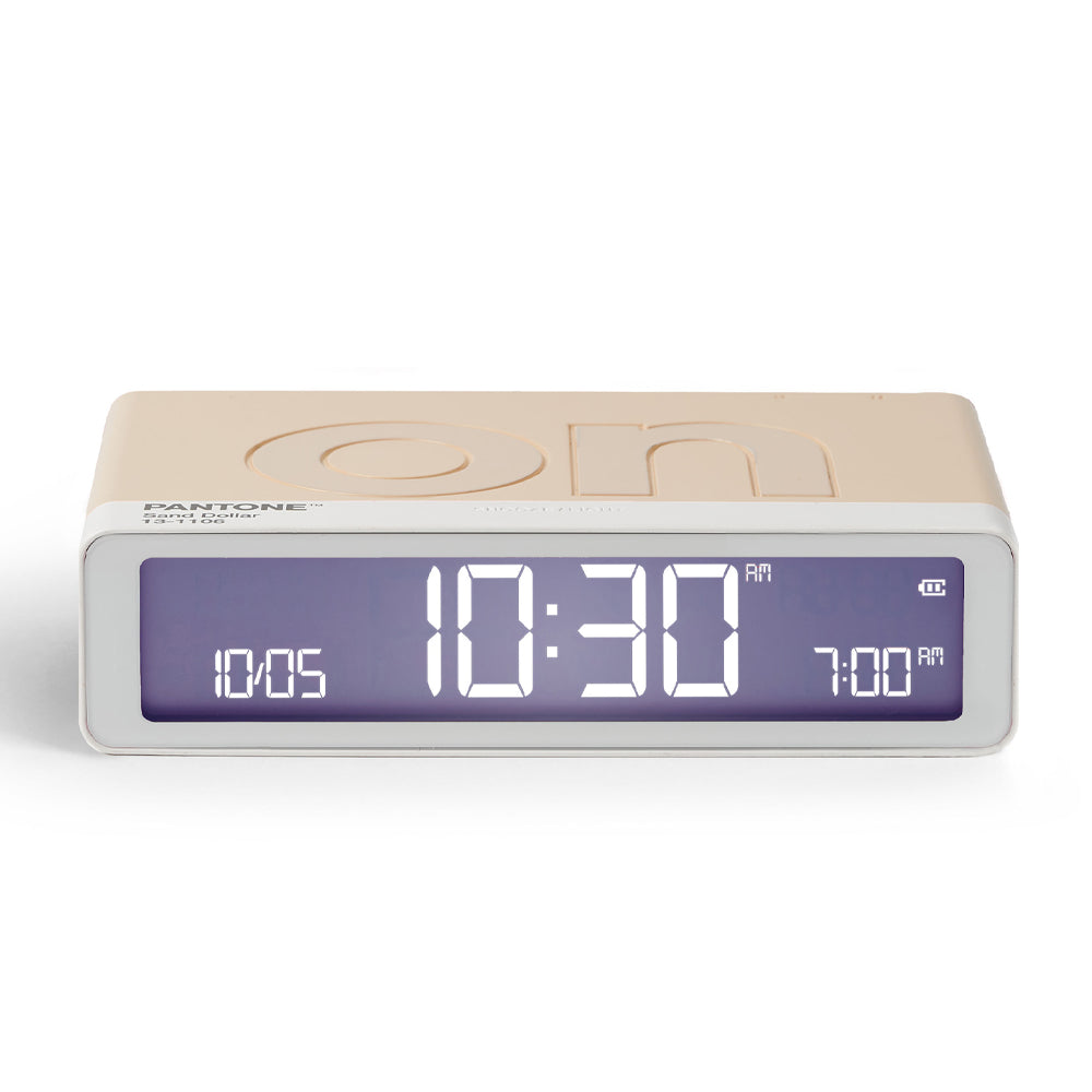 Lexon GIFT Set PANTONE - Includes Mino+ Mini Speaker, Flip Classic Clock, Mina M Lamp, Thykho 3 Speaker - Sand V398-LD-LBPT01-S