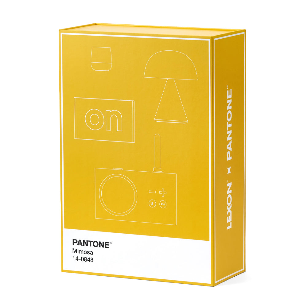 Lexon GIFT Set PANTONE - Includes Mino+ Mini Speaker, Flip Classic Clock, Mina M Lamp, Thykho 3 Speaker - V398-LD-LBPT01-Y