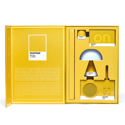Lexon GIFT Set PANTONE - Includes Mino+ Mini Speaker, Flip Classic Clock, Mina M Lamp, Thykho 3 Speaker - V398-LD-LBPT01-Y