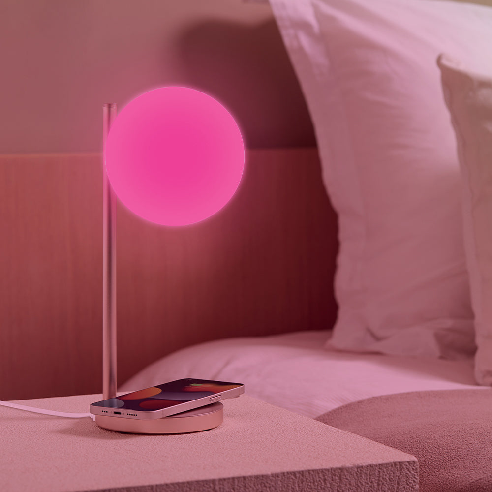Lexon Bubble Desk Lamp With Built-In Wireless Charger - Gold V398-LD-LH70D