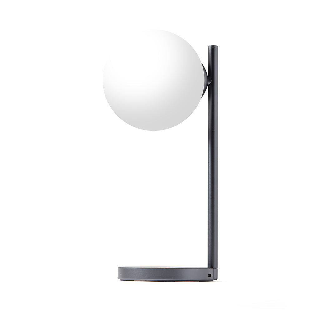 Lexon Bubble Desk Lamp With Built-In Wireless Charger - Gunmetal V398-LD-LH70X