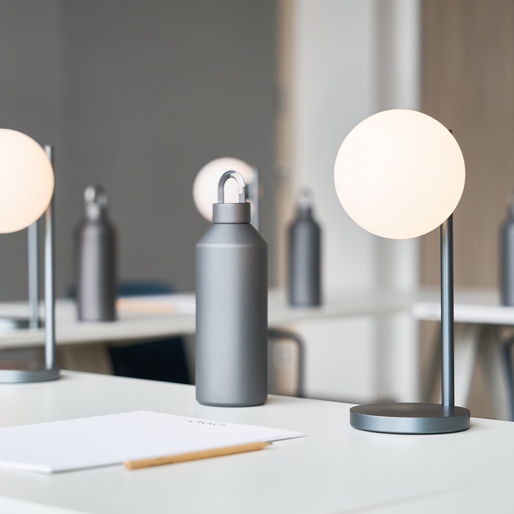 Lexon Bubble Desk Lamp With Built-In Wireless Charger - Gunmetal V398-LD-LH70X