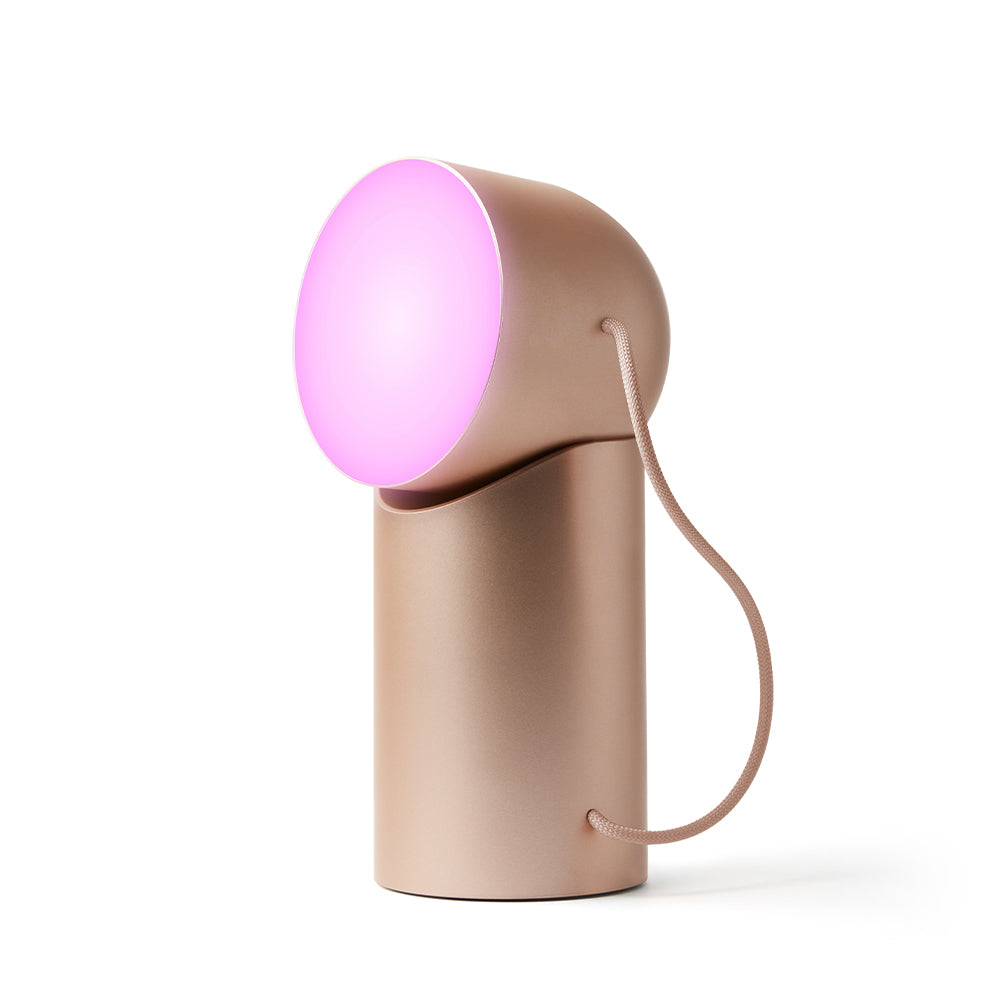 Lexon Orbe Portable Led Lamp With Moving Head - Gold V398-LD-LH88D