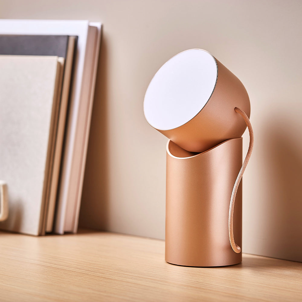 Lexon Orbe Portable Led Lamp With Moving Head - Gold V398-LD-LH88D