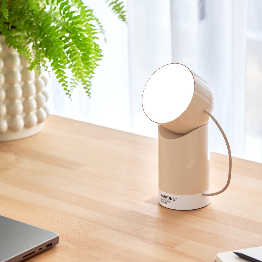Lexon Orbe Portable Led Lamp With Moving Head PANTONE - Sand V398-LD-LH88PT-S